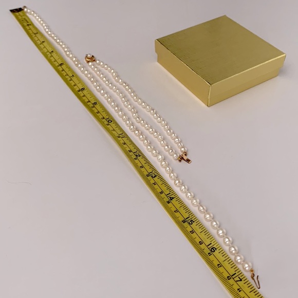 ⭐️🦢⭐️ Freshwater Pearl & 14k Gold Necklace with matching bracelet set✨ - Picture 8 of 9